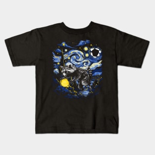 Starry Night Inspired Raccoon Gift Men Women Funny Raccoon Kids T-Shirt